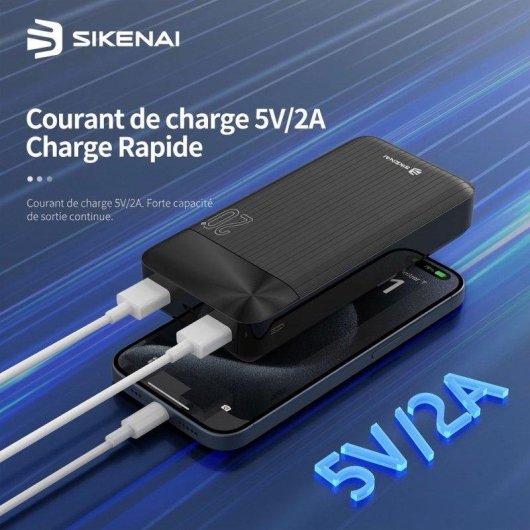 Powerbank Sikenai TSK-20 20000 mAh USB/Type-C Schwarz