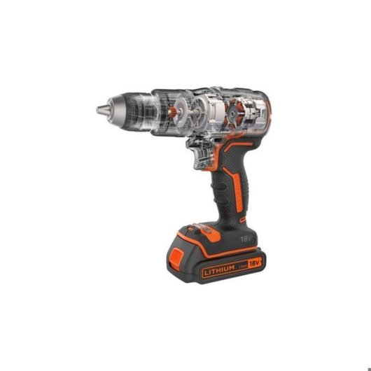 Trapano a percussione BLACK+DECKER 18V Brushless 2 Batterie Kit 50 Access.