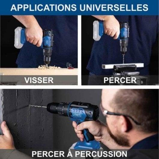 Furadeira a Percussão Brushless 20V 60 Nm Scheppach BC-CD60-X Mandril 13 mm