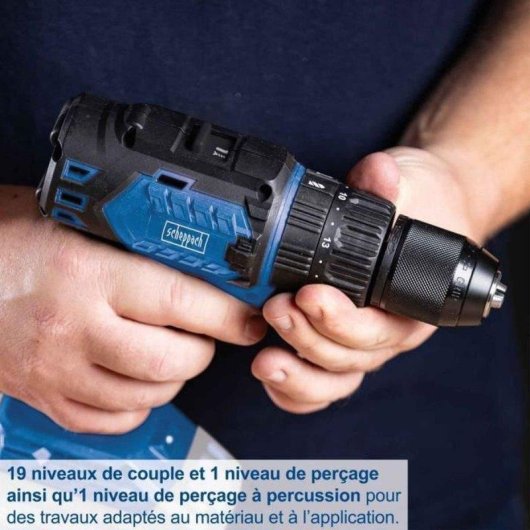 Furadeira a Percussão Brushless 20V 60 Nm Scheppach BC-CD60-X Mandril 13 mm