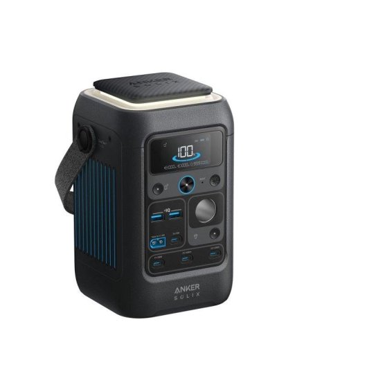 Estação de energia Anker Solix C300x + PS100x 288Wh 2 portas DC e USB Bateria Li-ion Carregador solar portátil