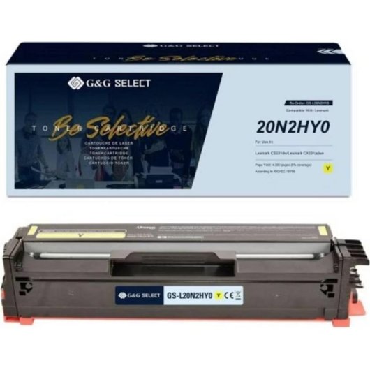 Toner G&G Gelb Kompatibel Lexmark CS331dw CX331adwe 4500 Seiten