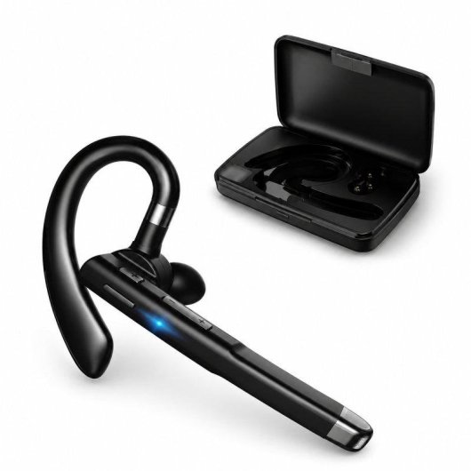 Auricular Karawan YYK-520 inalámbrico Bluetooth V6.1 con micrófono y base de carga negro