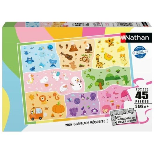 Quebra-Cabeça Infantil Nathan 45 Peças 'A World Of Colours' 5+ Anos Secções Cores