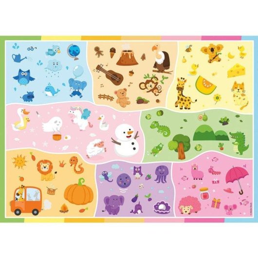 Quebra-Cabeça Infantil Nathan 45 Peças 'A World Of Colours' 5+ Anos Secções Cores