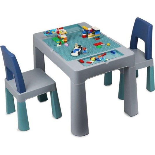 Mesa de actividades ThermoBaby Multiplay multifuncional con 2 sillas, reversible