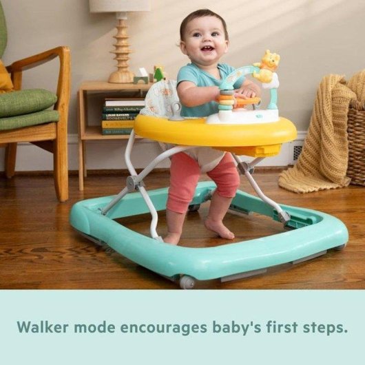 Andador Actividad Plegable Bright Starts Disney Winnie The Pooh Once Upon A Walk con Música y Luces