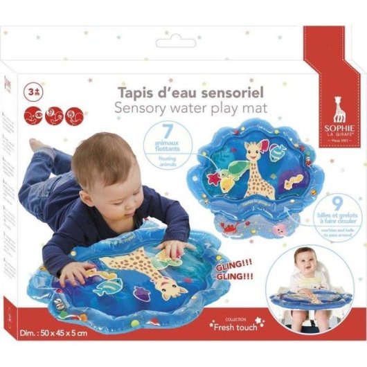 Alfombra de agua sensorial inflable Sophie La Girafe para bebés desde 3 meses