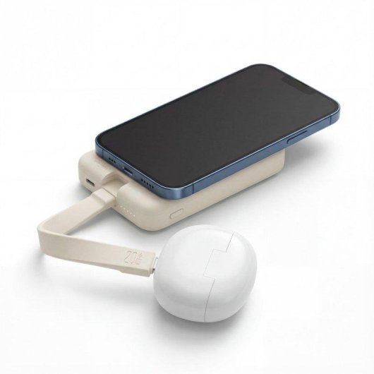 Sikenai QS-19 10000mAh Schnellladung Powerbank Magnatisch Kabellos Beige
