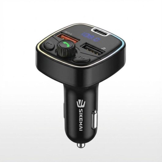 Cargador coche Sikenai CP-10 Bluetooth PD18W QC3.0 Dual USB