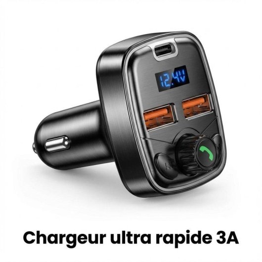 Cargador coche Sikenai CP-10 Bluetooth PD18W QC3.0 Dual USB