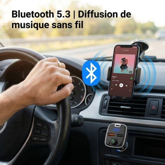 Cargador coche Sikenai CP-10 Bluetooth PD18W QC3.0 Dual USB