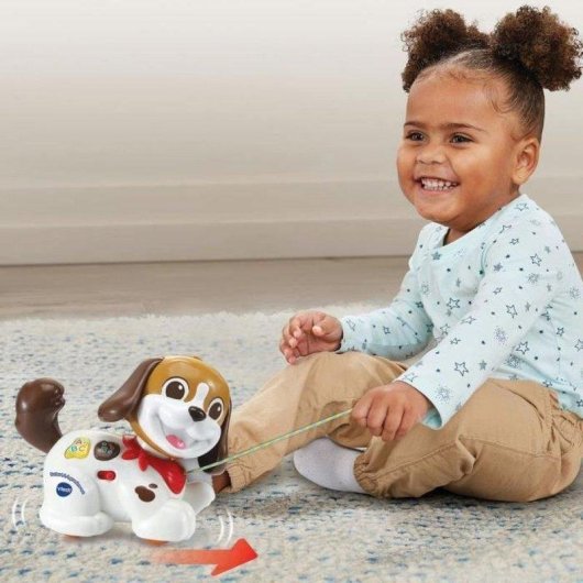 Brinquedo Interativo VTech 1,2,3 Promène-moi Cão Pelúcia 12-36 meses