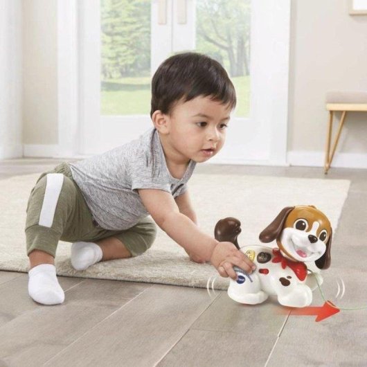 Brinquedo Interativo VTech 1,2,3 Promène-moi Cão Pelúcia 12-36 meses
