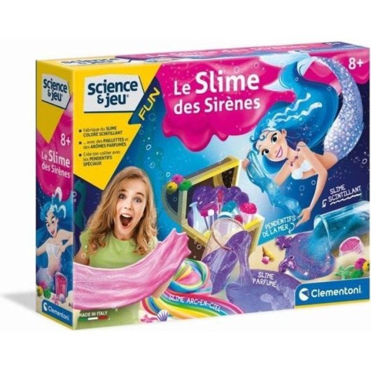 Kit Slime Sereia Clementoni Science & Play com Purpurina, Cores e Aromas