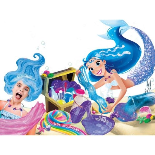 Kit Slime Sereia Clementoni Science & Play com Purpurina, Cores e Aromas