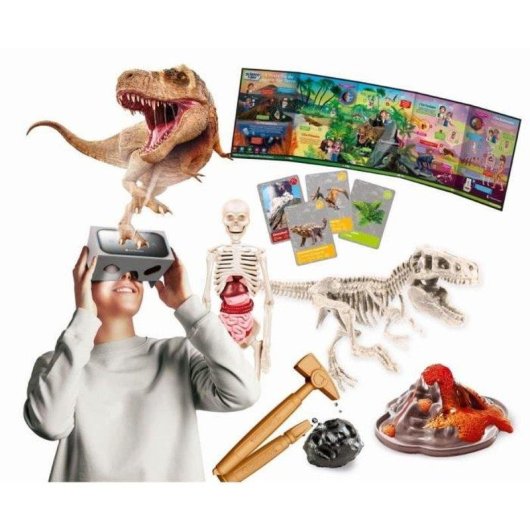 Kit de ciencia Clementoni Historia de la vida en la Tierra con visor VR y app AR