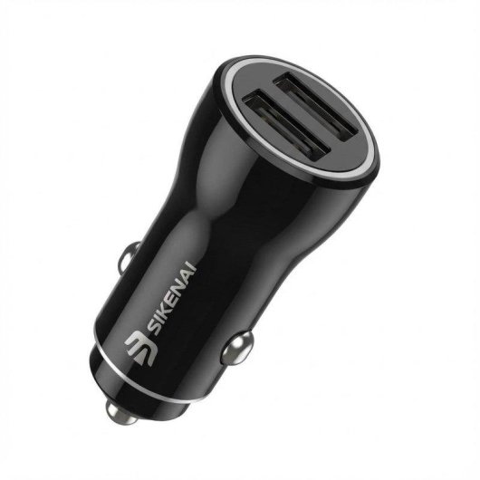 Autoladegerät USB Doppelt SIKENAI C12 3.1A Schwarz