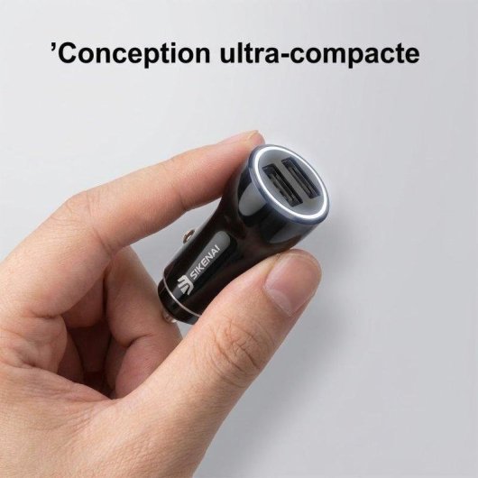 Autoladegerät USB Doppelt SIKENAI C12 3.1A Schwarz