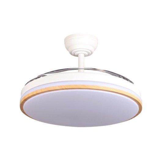 Ventilateur de Plafond avec Lumière Yatek Rubia 60W 107cm 6 Vitesses Pales Rétractables Télécommande