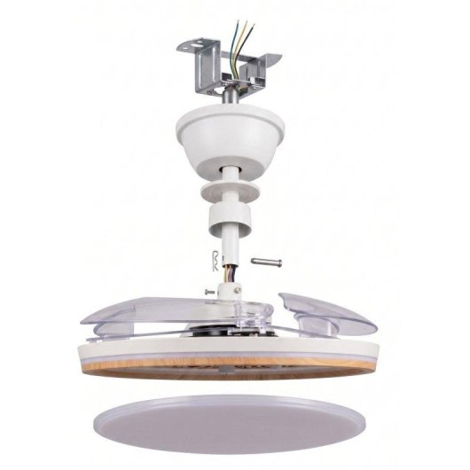 Ventilateur de Plafond avec Lumière Yatek Rubia 60W 107cm 6 Vitesses Pales Rétractables Télécommande