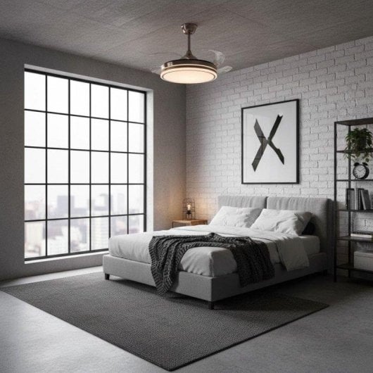 Ventilador de Techo con Luz Bel Air Home New Asgard 72W 108cm 6 Velocidades Motor DC Aspas Retráctiles Mando
