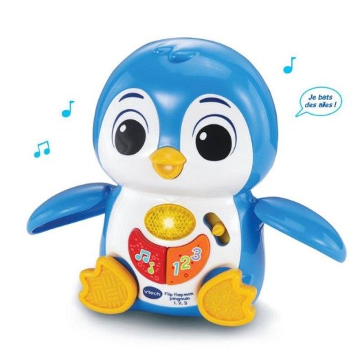Juguete Interativo VTech Baby Flip Flap My Penguin 1-2-3 Asas Batem Botões Luz