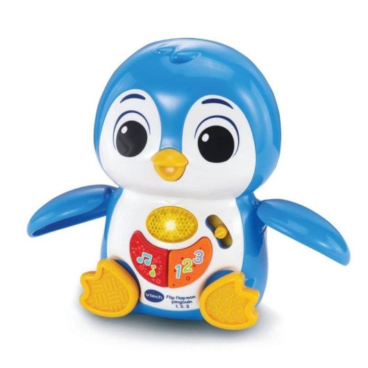 Juguete Interativo VTech Baby Flip Flap My Penguin 1-2-3 Asas Batem Botões Luz