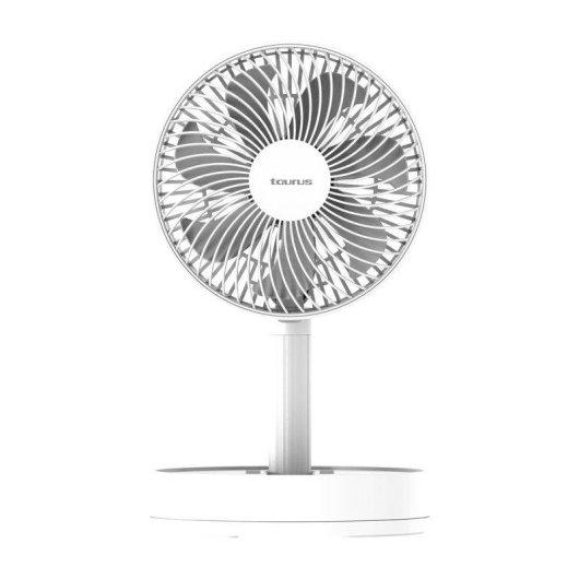 Mini Ventilador Taurus Mesa Recargable Motor BLDC 4 Velocidades Temporizador Silencioso USB-C