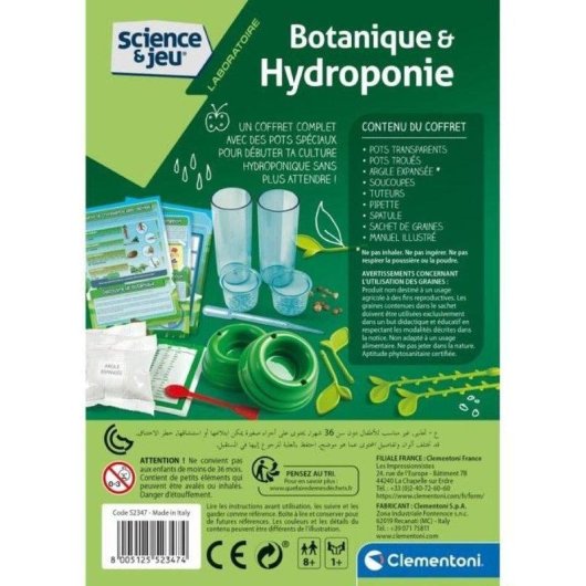 Kit Educativo Hidroponia Clementoni Botanics & Hydroponics Sem Solo (8+)