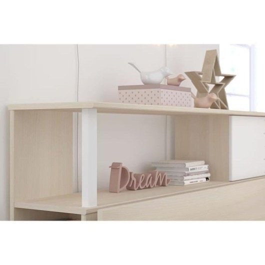 Set Camera Bambini 3 Pezzi Parisot Charlemagne Letto 90x190 + Scrivania Acacia Chiaro