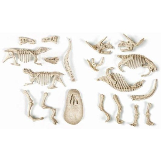 Kit excavación dinosaurios Clementoni Archéo Ludic T-Rex y Triceratops fosforescentes