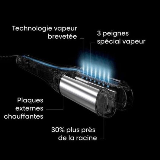 Dampf-Haarglätter L'Oréal Steampod 4 Utopia Keramik 3 Temperaturstufen Blau Glacier