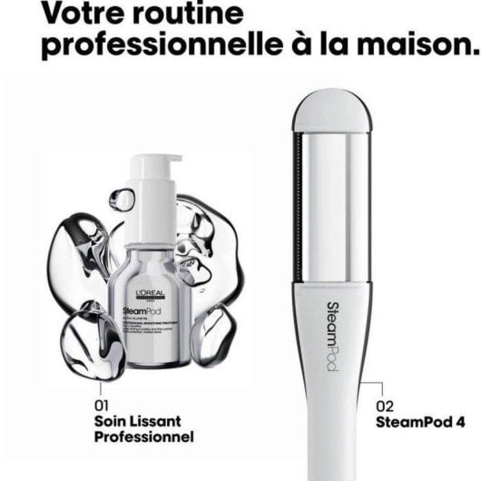 Dampf-Haarglätter L'Oréal Steampod 4 Utopia Keramik 3 Temperaturstufen Blau Glacier