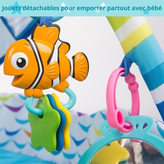 Tapete de Atividades Disney Baby Mr. Ray Ocean Lights com Música e Luzes