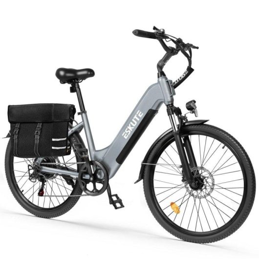 Bicicleta eléctrica Eskute C202 250W 48V 17,5Ah 26" Shimano 7 velocidades - Gris