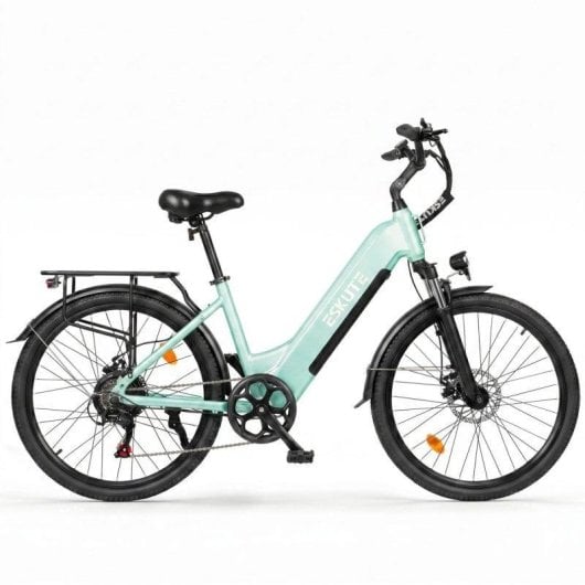 Bicicleta Eléctrica Eskute C202 26" 250W 48V 17.5Ah Verde Shimano 7 velocidades