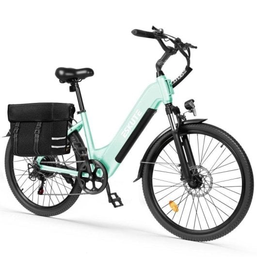Bicicleta Eléctrica Eskute C202 26" 250W 48V 17.5Ah Verde Shimano 7 velocidades