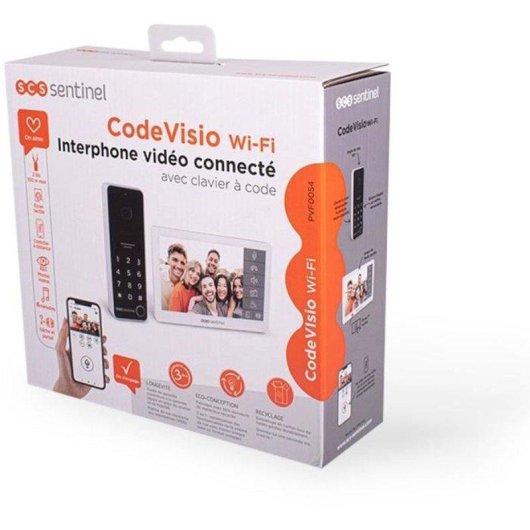 Video-Türsprechanlage WiFi SCS SENTINEL Codevisio Bildschirm 7” 110° Nachtsicht