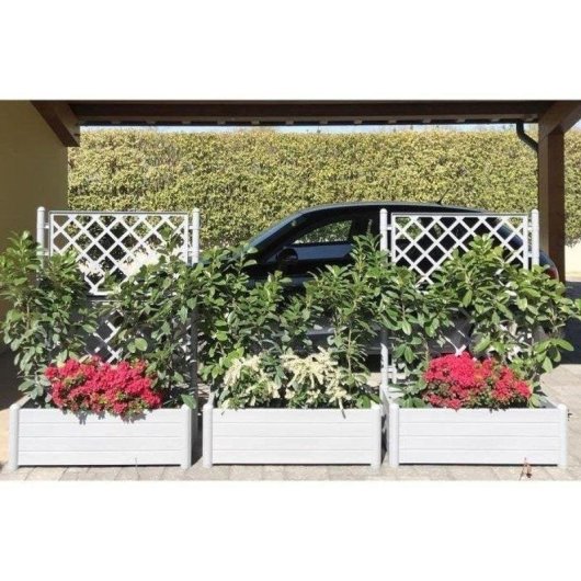 Pflanzkübel Stefanplast Italia 100 x 43 x 142 cm Grau Steinoptik Holzdekor