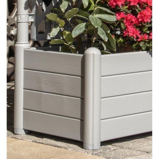 Cassetto da Giardino Rettangolare Esterno Stefanplast Italia Grigio Pietra Effetto Legno 100x43x142 cm 80 L
