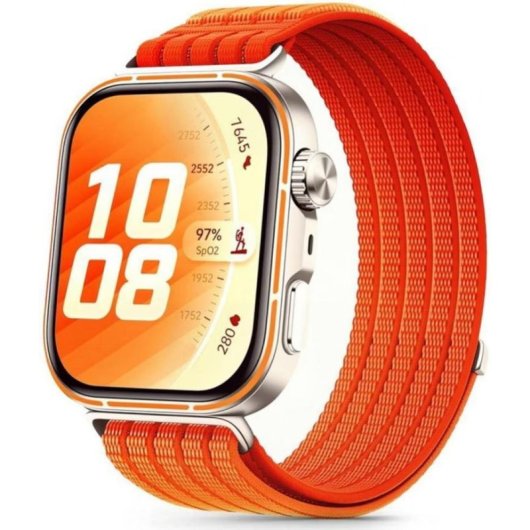Bracelet montre 4Kom Huawei Watch Fit 3 Nylon Orange