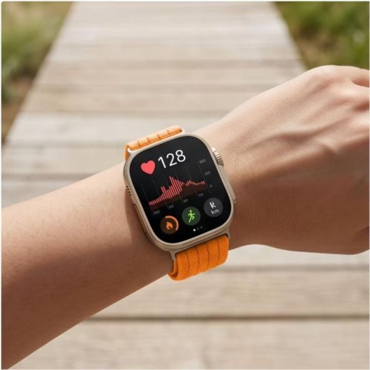 Bracelet montre 4Kom Huawei Watch Fit 3 Nylon Orange