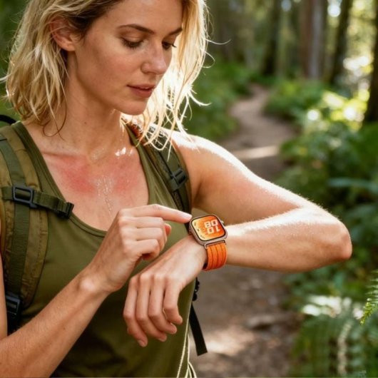 Bracelet montre 4Kom Huawei Watch Fit 3 Nylon Orange