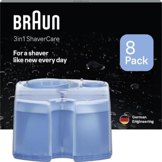 Cartuccia di pulizia Braun CCR8 ShaverCare 3 in 1 Pack 8 Limone