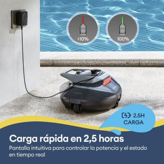 Robot Limpiafondos Piscina Ultenic Sans Fil 90min 80m²