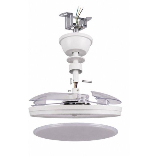 Ventilateur de plafond avec lumière Yatek Rubia 60W 107cm Pales Rétractables 6 Vitesses Télécommande Moteur Silencieux