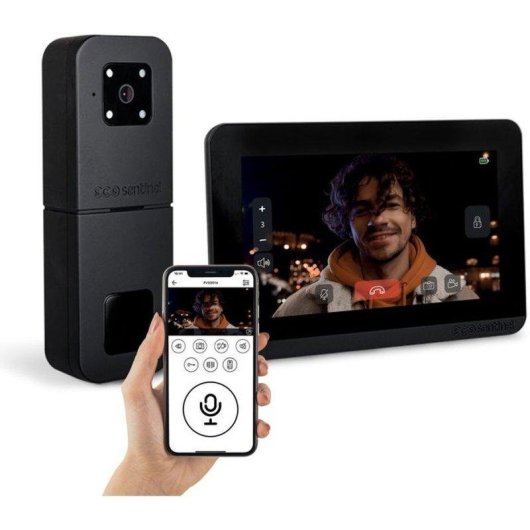 Video-Türsprechanlage WiFi SCS SENTINEL Heyview Bildschirm 7” 1024x600 Nachtsicht