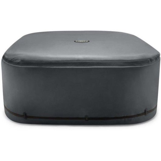 Cubierta Térmica Intex PureSpa Cuadrada 6 Plazas Espuma Alta Densidad Gris Oscuro