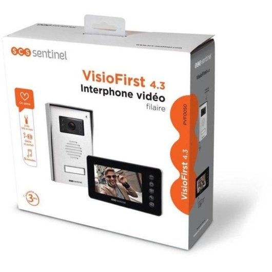 Videocitofono SCS SENTINEL Visiofirst Schermo 4,3” 2 Fili Visione Notturna IP44